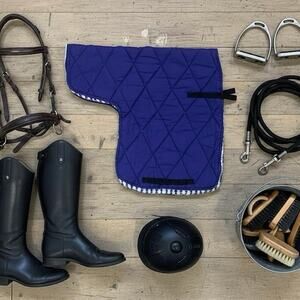 Solid Purple English Saddle Pad - 21” x 43”